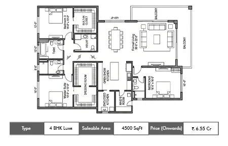 Godrej Whitefield Villas Floor Plan