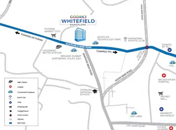 Godrej Whitefield Villas Location Map